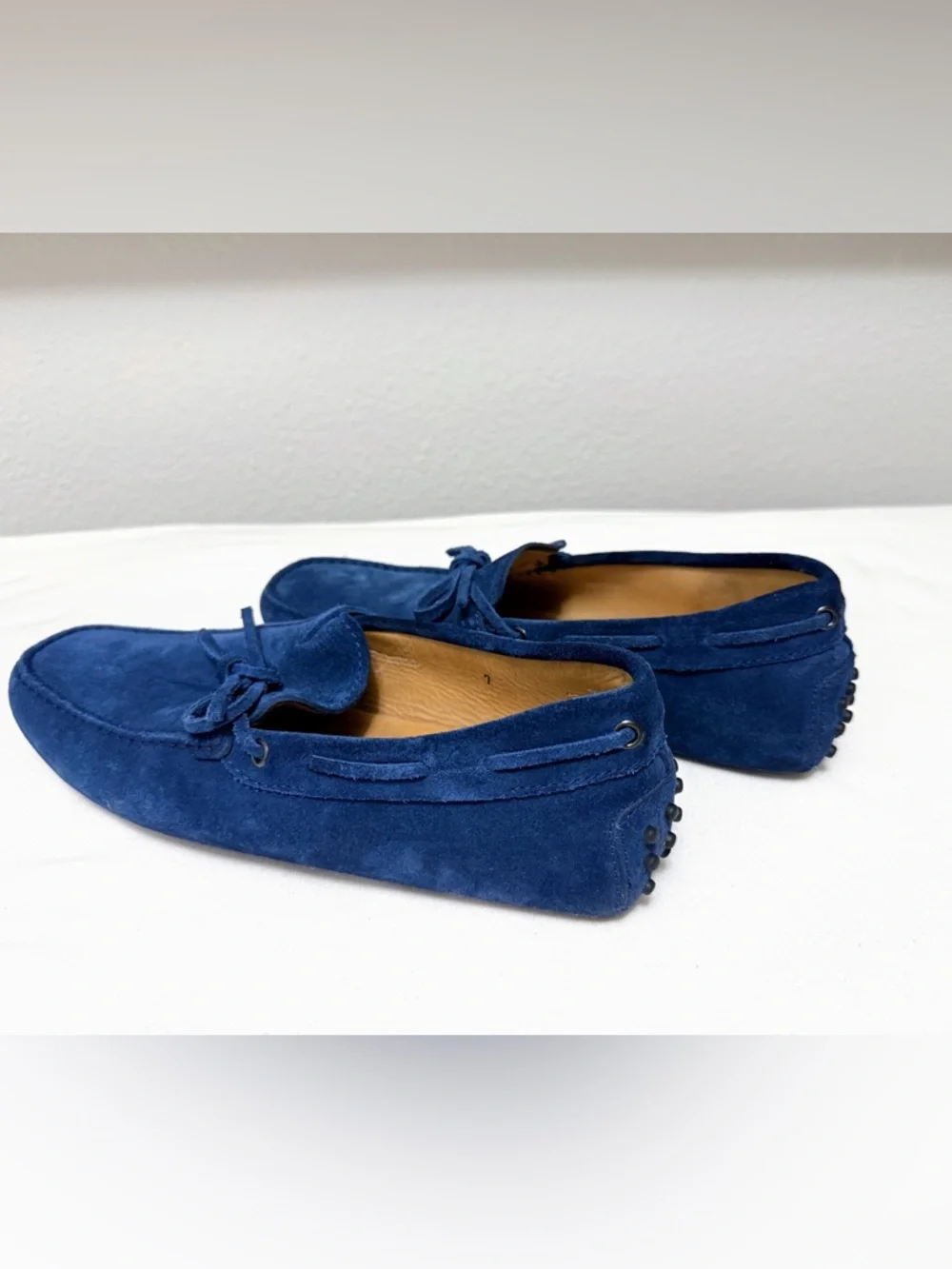 Tod’s Gommino Blue Suede Driving Loafers Men’s 7 Italy